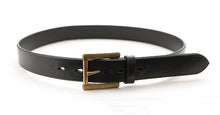 画像をギャラリービューアに読み込む, MERCER ITALIAN VEGETABLE TANNED OILED LEATHER BELT(ブラック)の全体像