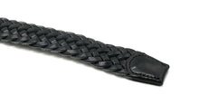 画像をギャラリービューアに読み込む, MERCER ITALIAN VEGETABLE TANNED OILED LEATHER MESH BELT(ブラック)の剣先