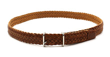 画像をギャラリービューアに読み込む, MERCER ITALIAN VEGETABLE TANNED OILED LEATHER MESH BELT(ライトブラウン)の全体像