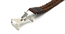 画像をギャラリービューアに読み込む, MERCER ITALIAN VEGETABLE TANNED OILED LEATHER MESH BELT(ダークブラウン)のバックル(裏)