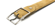 画像をギャラリービューアに読み込む, MERCER SPANISH SUEDE LEATHER BELT(ライトブラウン)のバックル(表)