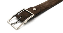 画像をギャラリービューアに読み込む, MERCER SPANISH SUEDE LEATHER BELT(ダークブラウン)のバックル(表)