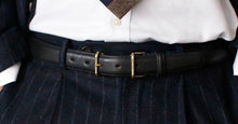 画像をギャラリービューアに読み込む, Morikawa FRENCH CALF BELT(ブラック)の着用イメージ